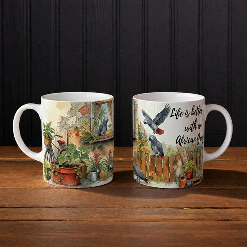 Personalised african grey - personalised,