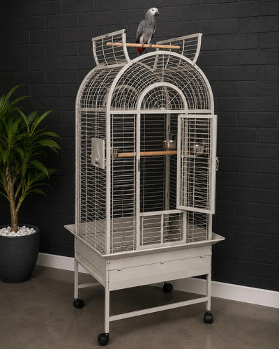 Large stone parrot cage - stone,