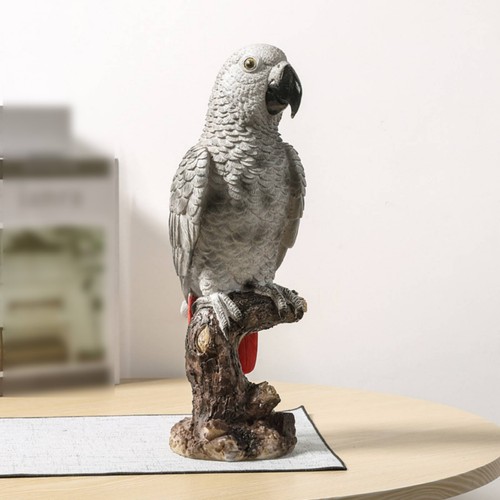 African grey parrot statue - parrot,